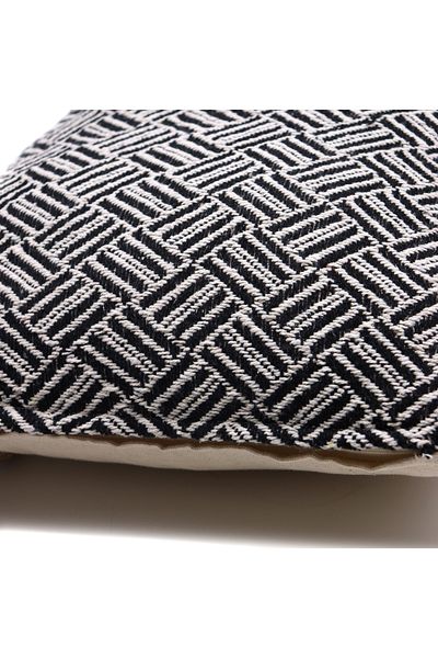 Cotomag Set of 2 Classic Criss Cross Cushions Black 40 x 40 cm