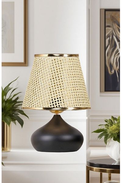 571 Store Elipse Table Lamp Shade Metal Body Fabric Head Lighting