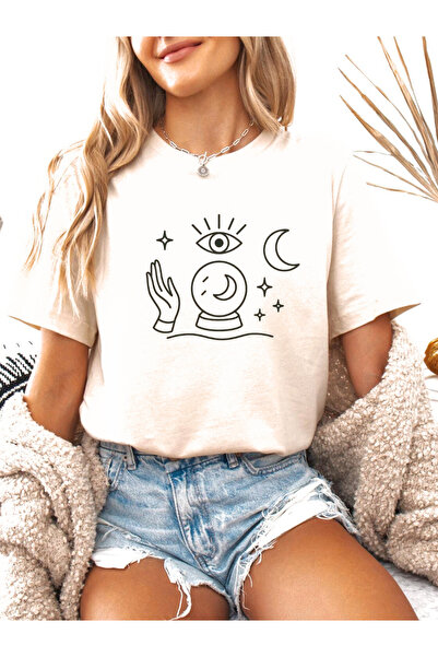 Etiole Studio تي شيرت ذو طابع القمر - تي شيرت روحاني، بوهيمي، غامض، وعلم الأب...