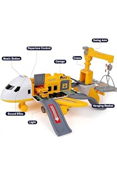 OEM Cargo Plane For Kids Transport Simulator With Sounds And Lights Yellow