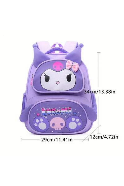 So Iconic Rucsac de școală de culoare violet cu caracter Sanrio Kuromi / Mărime medie