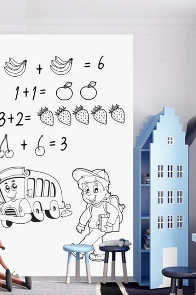 Hane Dostu 200 Cm Kendinden Yapışkanlı Dikdörtgen Model Sticer Rulo Yazı Tahtası