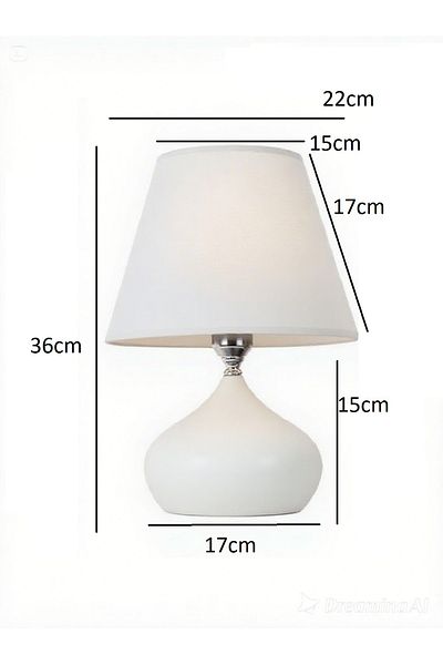 571 Store Elipse Table Lamp Shade Metal Body Fabric Head Lighting