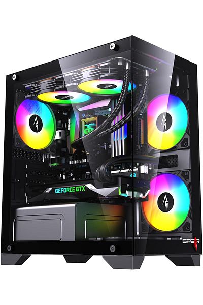 SPEARPC Sushi 345 Micro ATX Gaming Case - Black