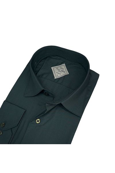 GÖMLEK GALERİSİ Slim Fit Slim Fit Plain Long Sleeve Men's Shirt