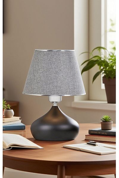 571 Store Elipse Table Lamp Shade Metal Body Fabric Head Lighting