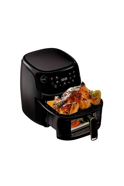 e-Wantay Friteuza Cu Aer Cald ® – Airfryer,2400w, 8l, Ecran Tactil,8 Programe Prestabilite,fara Ulei
