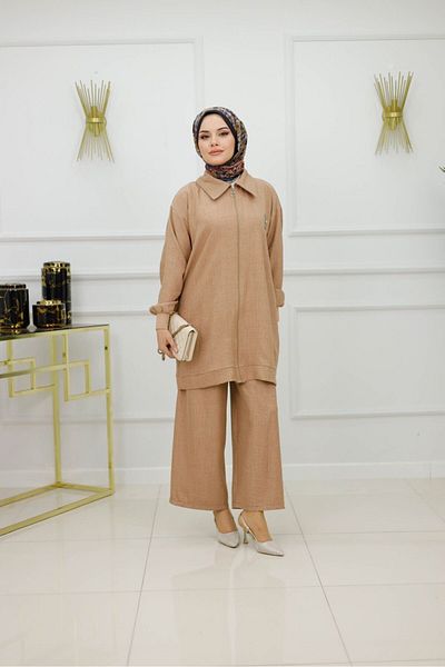VALENS BOUTİQUE Women's Hijab Set 2 Piece Pants & Tunic Set