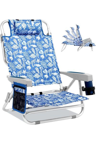 Outdoor Pro Set 2 scaune de plaja, reglabile in 5 pozitii, pliabile