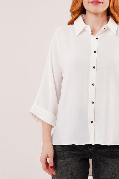 modamtn Bat Sleeve Comfortable Fit White Shirt