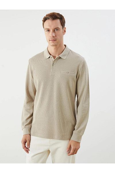 LC Waikiki Ανδρικό φούτερ LCWAIKIKI Classic Polo με μακρυμάνικο γιακά (W5)