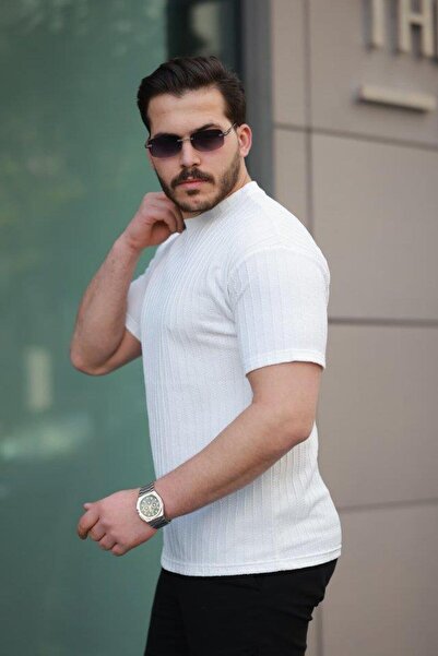 NOSTALJİX Men's Short Sleeve Knit Fabric Crew Neck T-Shirt