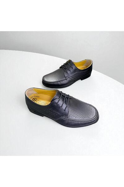 Desimod Genuine Leather Inside and Outside Perforated Summer Full Orthopedic Soft Sole Comfortable Wear Men's Shoes