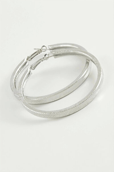 Generic Brand Square Baklava Patterned Hoop Earrings 3.5 cm