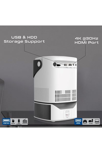 Promate 4k ultra hd wireless lcd projector