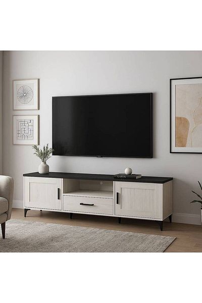 Al Saada Home TV Unit - 180×40×50 cm - White