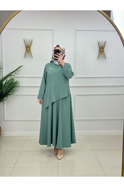 VALENS BOUTİQUE Γυναικείο Σετ Hijab Σετ 2 τεμαχίων φούστα & τουνίκ