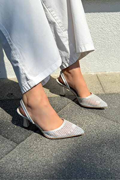 I Love Shoes Vasrend Σατέν Διχτυωτό Λεπτομερές Στιλέτο Ασημί