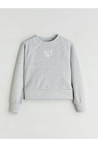 LC Waikiki Hanorac pentru copii LCW Kids Crew Neck imprimat pentru fete (W5)