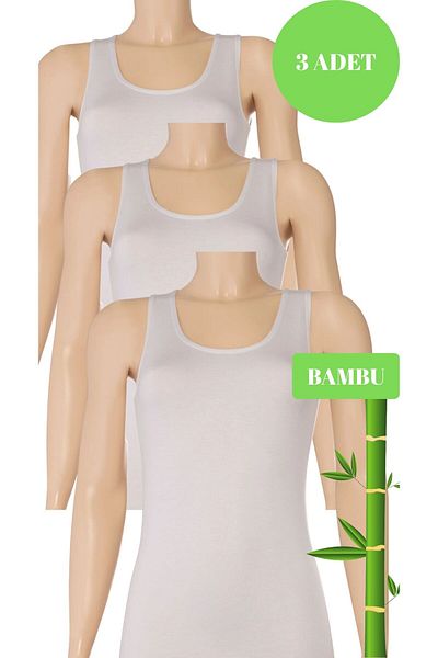murays Yıldızwoman 3-Pack Wide-Strap Organic Bamboo Tank Top