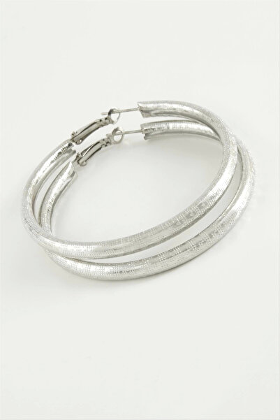 soonaksesuar Dotted Tube Hoop Earring 4.5 cm