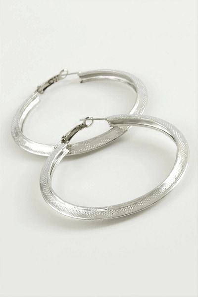 LiderGlobal Triangle Hoop Earrings 5.5 cm