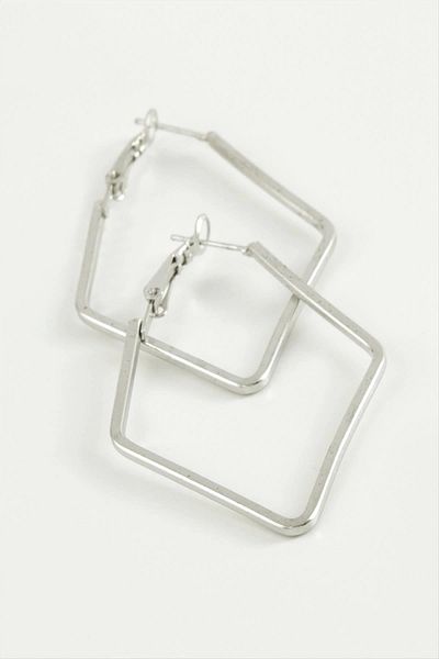 LiderGlobal Polygonal Hoop Earrings 7.5 cm