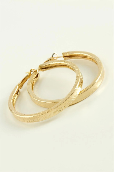 Eco Lounge Square Dot Hoop Earrings 4.5 cm