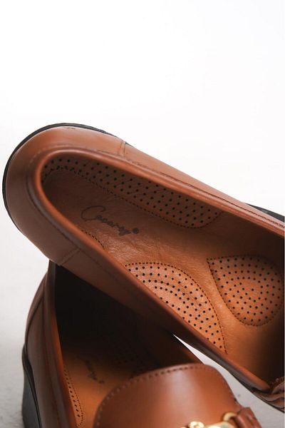 Çaçaroz Ayakkabı Large Size Genuine Leather Orthopedic Comfort Women's Shoes