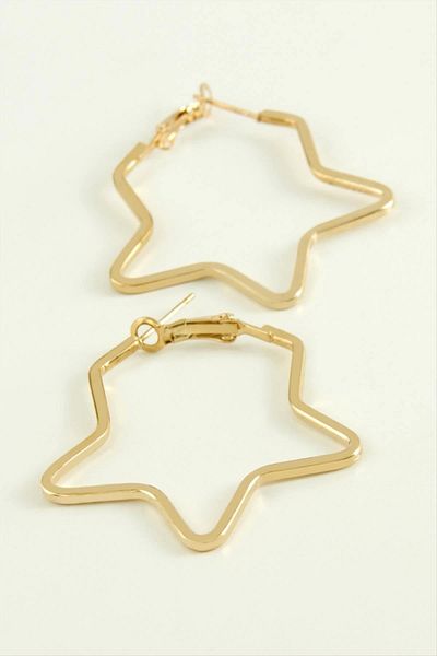 AC BOX Star Hoop Earrings 4 cm