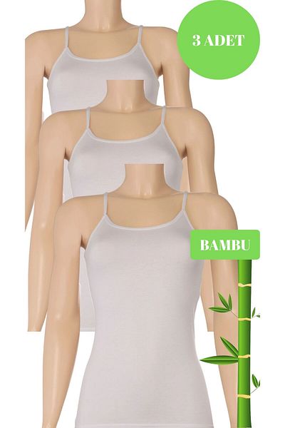 murays Star Women's 3-Piece Organic Bamboo Rope Strap Tank Top