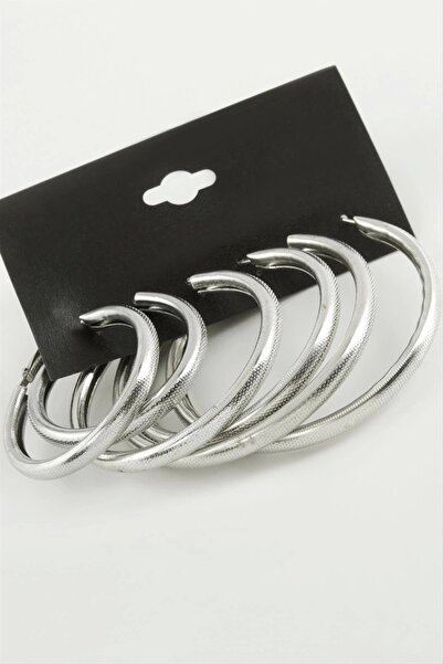 Eco Lounge Dotted Metal Hoop Earrings 6 Pieces