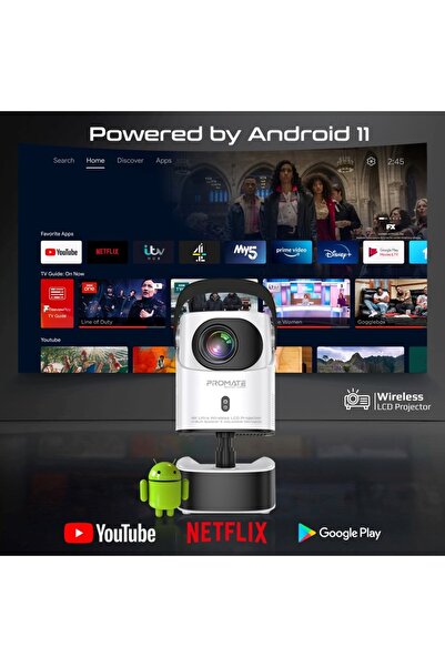Promate 4k ultra hd wireless lcd projector