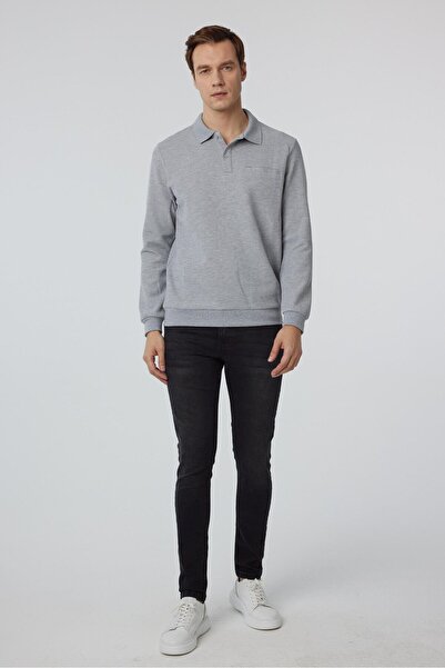 SÜVARİ Regular Fit Checkered Patterned Long Sleeve Polo Neck Sweater