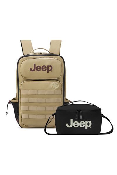 Delsey JEEP TACTICAL 15.6 INCH BACKPACK YELLOW + LUNCH BAG BLACK