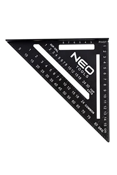 NEO Echer de tâmplar, aluminiu, triunghiular, 15 cm,