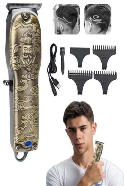 qualityworld Kemei Sakal Ense Çizim Tıraş Makinesi 4 Başlıklı Pro Kuaför Serisi