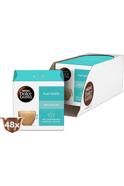 Nescafe Nescafe Dolce Gusto Flat White - 3*16 48 Capsules, Unflavored