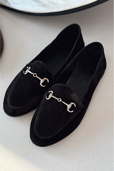 I Love Shoes Palvora Γνήσιο Γυναικείο Loafer με λεπτομέρεια από σουέτ με αγκράφα, μπλε ναυτικό