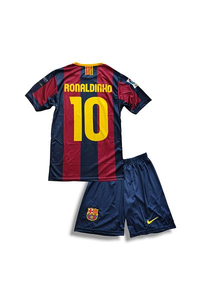Flextreme Barcelona- 10 Ronaldinho -Gaucho 2006 Νέας σεζόν Παιδική φανέλα 2 τεμαχίων
