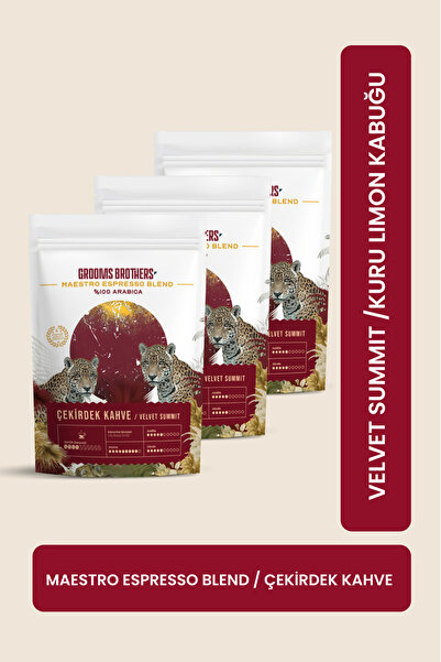 Çekirdek Kahve Premium Espresso Blend Velvet Summit 250 g x 3 %100 Arabica