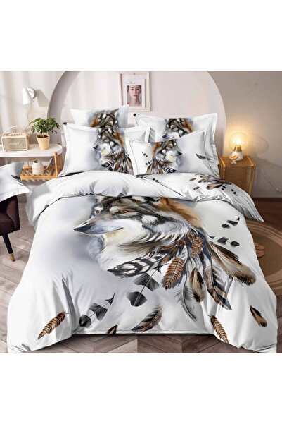 JOJO HOME Double bedding set, fine fabric, 6 pieces, J3DD-2, printed, 235 x 240 cm