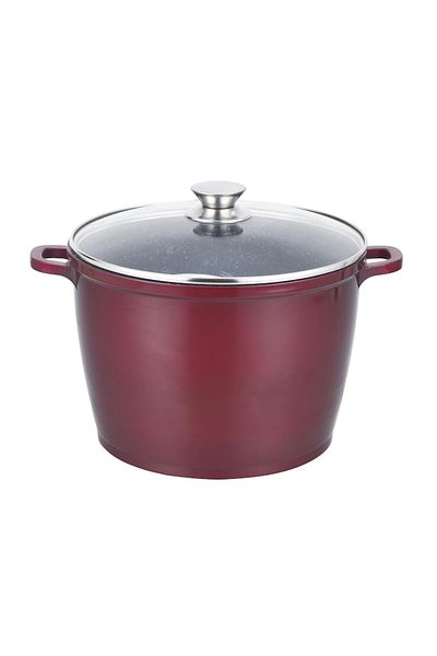 OEM Set of 2 x Casserole, Aluminum, Marble Ceramic Coating, with Lid, 7.30 l, Grunberg GR1008
