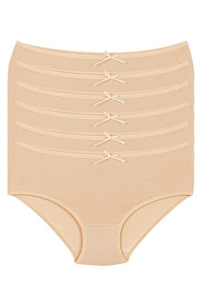 murays Star Women's 6-Pack Organic Bamboo High-Waist Bato Panties