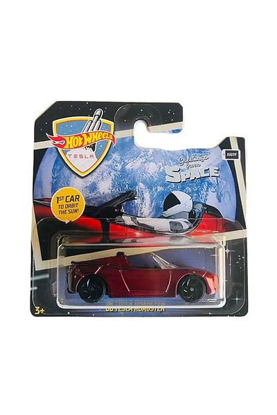 HOT WHEELS Masinuta metalica Hot Wheels '08 Tesla Roadster, Colectia Greetings from Space - Editia 2019, Visini