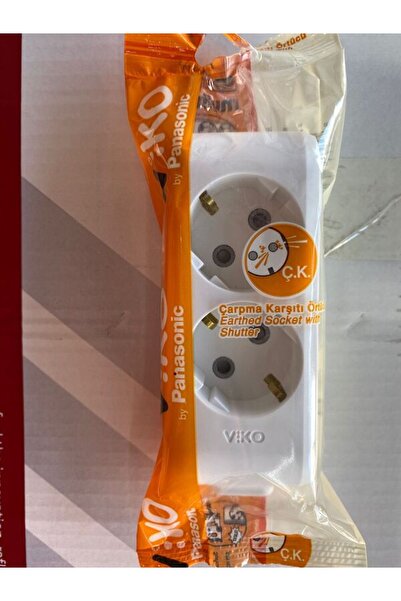 VİKO 2Lİ FİŞ PRİZ TOPRAKLI (Kablosuz)