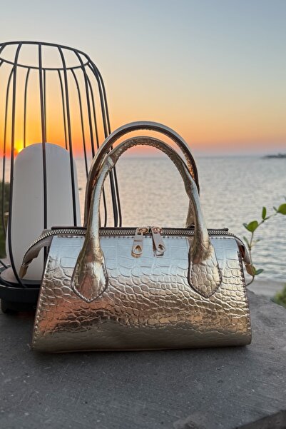 Melissa Boutique Women's Gold Soft Leather Long Strap Hand Shoulder Bag