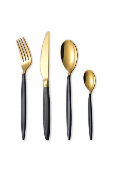 OEM 24-piece stainless steel cutlery set, Grunberg BL386BG24 (gold+black)