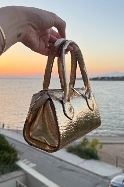 Melissa Boutique Women's Gold Soft Leather Long Strap Hand Shoulder Bag