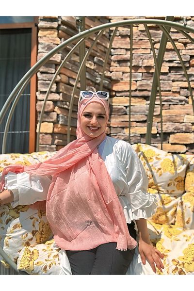 Modakaşmir Modal Kraş Shawl - Pink